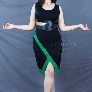 Elhoffer Design Mischief Sheath Dress Size Medium Loki